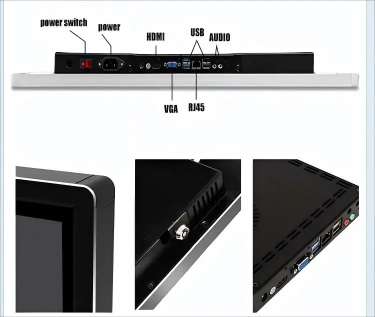 Industrial metal enclosure and Mohs level 7 tempered glass of Wall Mounted Advertising Display