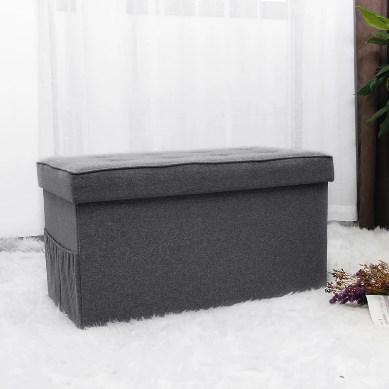 Hstex High Quality Hot Sale Storage Ottoman Folding Storage Ottoman Storage Box Bench
