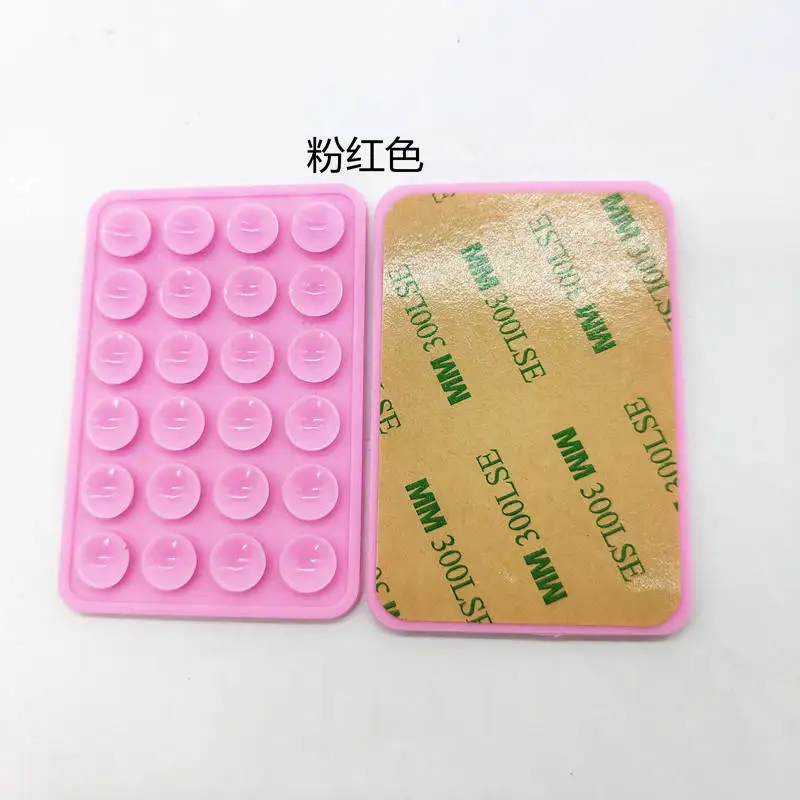 New Thicker Version 24 Square Silicone Suction Phone Case Adhesive Mount Wall Stand Mat Square Single-Sided Case Anti-Slip