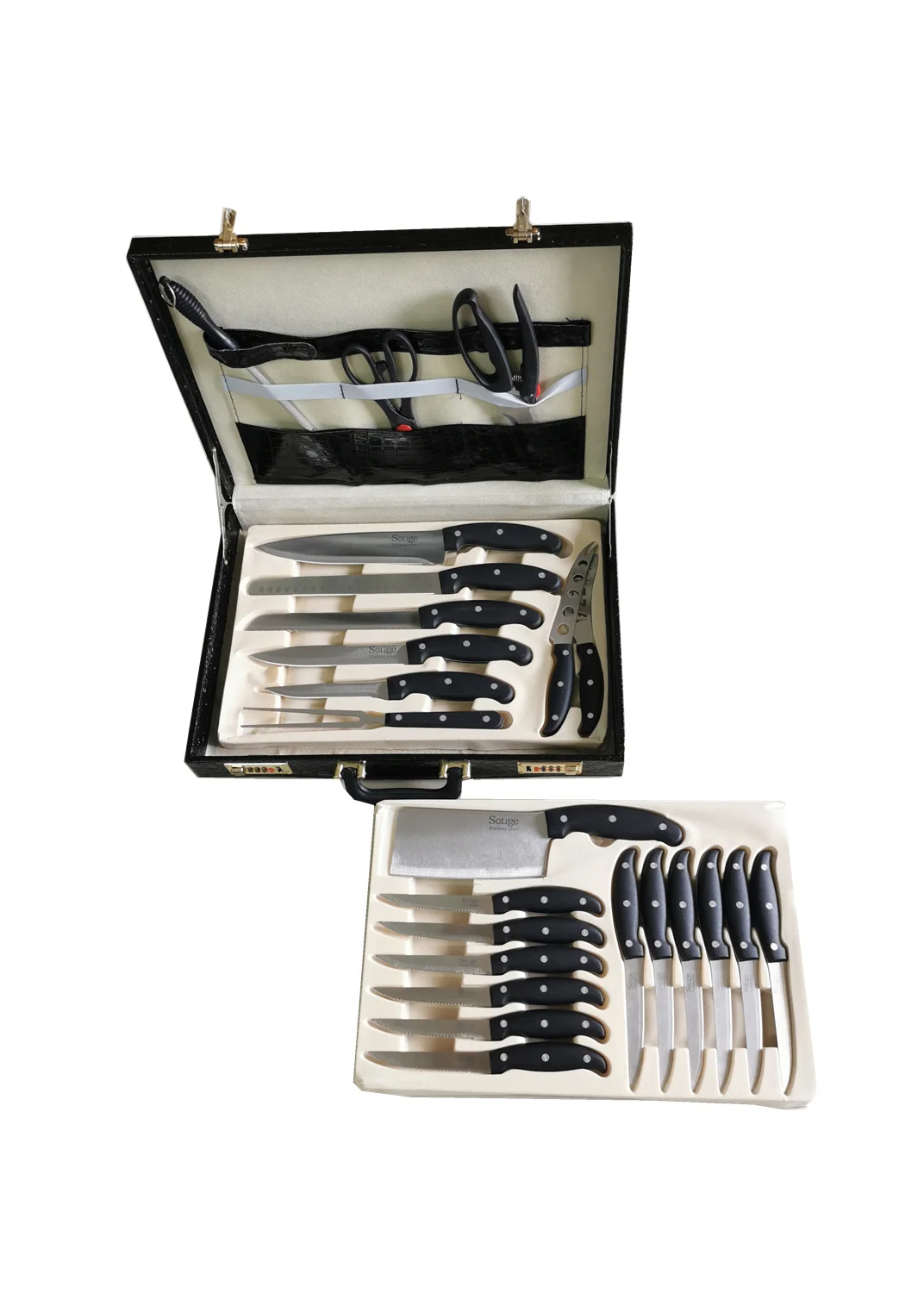 25-teiliges Knife Set Tisster IN The Suitcase With Combination Lock Cheap