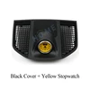 Couverture noire + chronomètre jaune