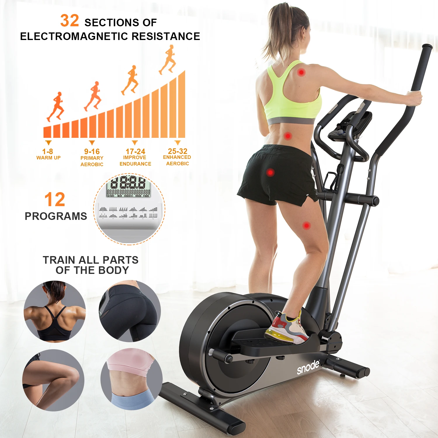 Snode magnetic elliptical trainer best sale exercise machine