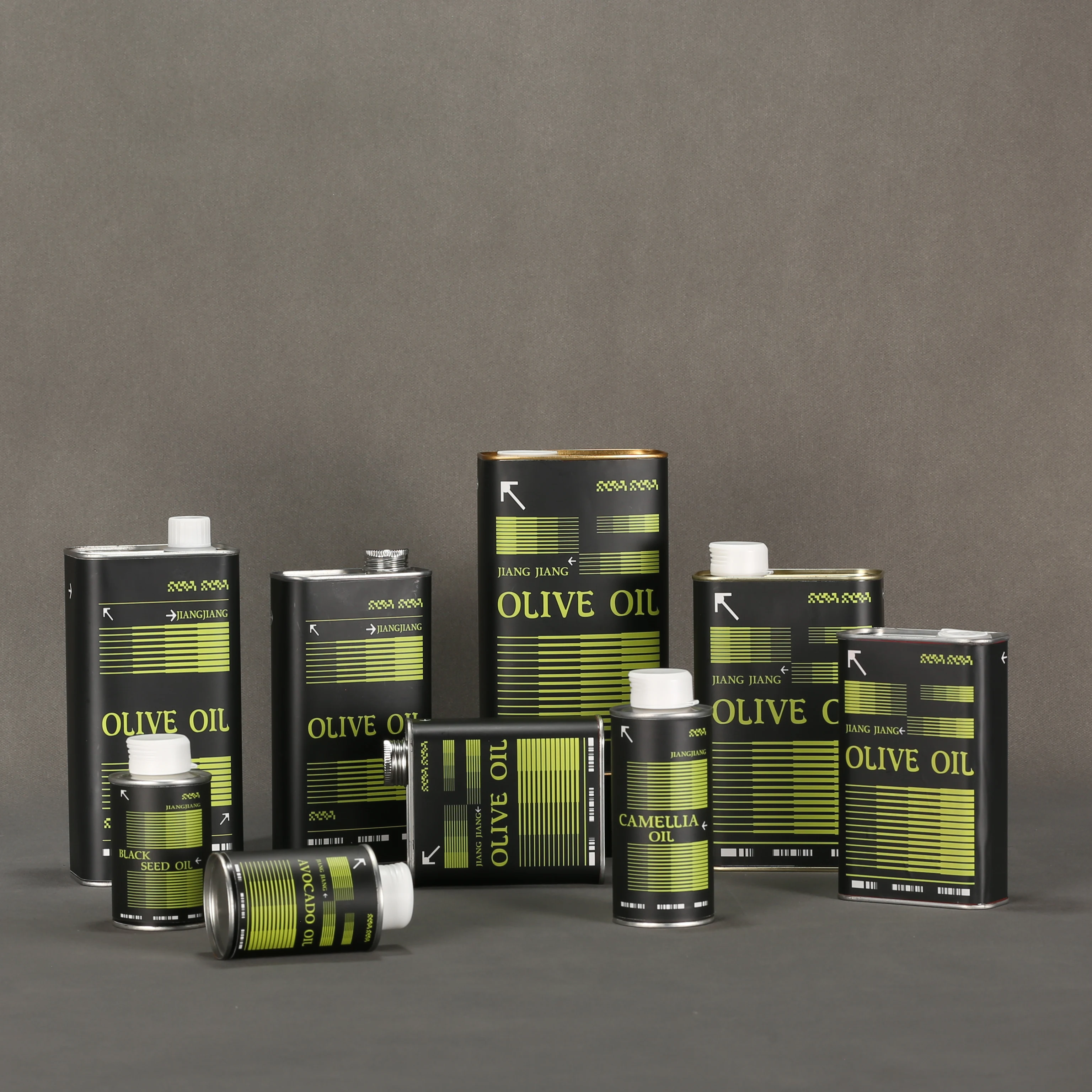 Empty 500ml 750ml 1L Edible Olive Oil Packaging Tin Cans Metal 100ml 500ml Coconut Life Vegetable Cooking Oil Tin for Olive Oil