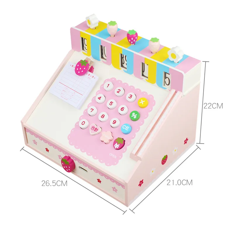Деревянный Детский симулятор супермаркета машинка для кредитных карт кассира детский игровой домик деревянные игрушки Детский подарок на день рождения