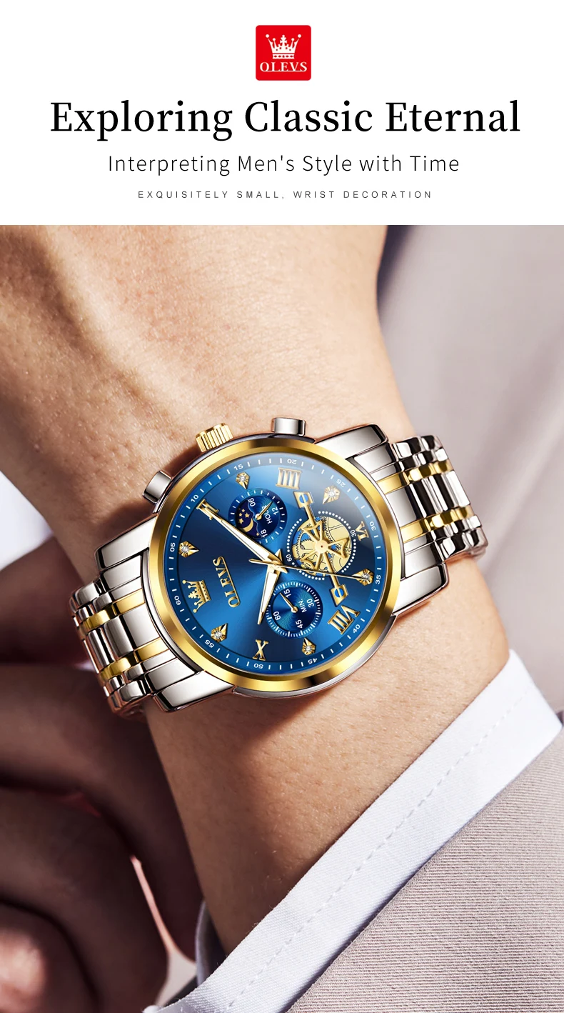 OLEVS 2897 Lover Quartz Rejoles Quartz Watches Smartwatches Waterproof Custom Design Couple China Stainless Steel Couple Watch