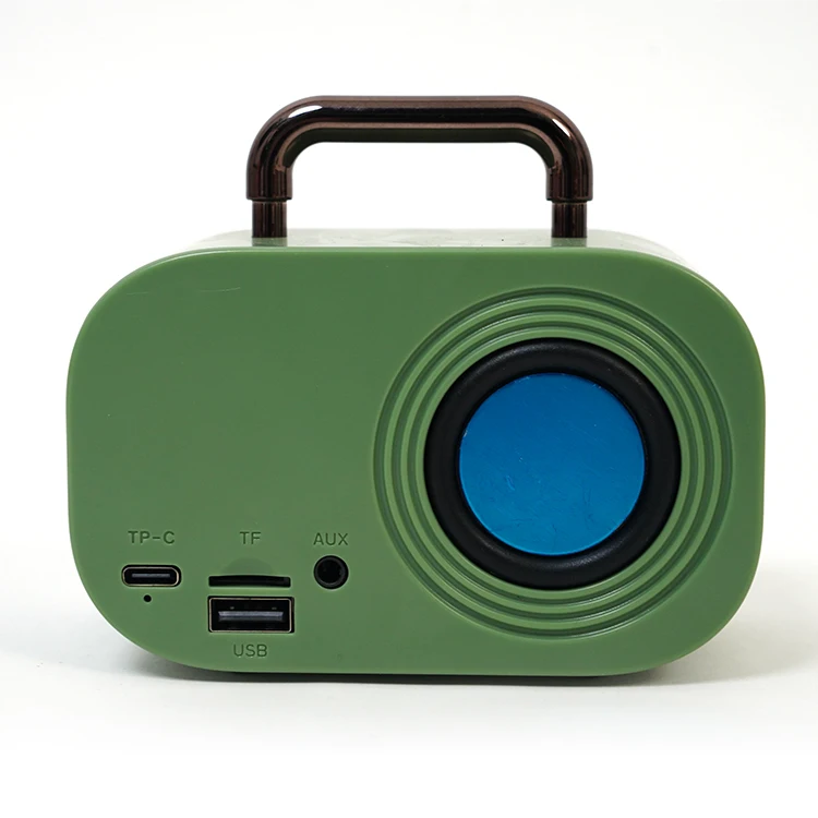 Cut Shape Portable Bluetooth Speaker for Kids High Sound Quality Portable Stereo Handle MP3 Speaker