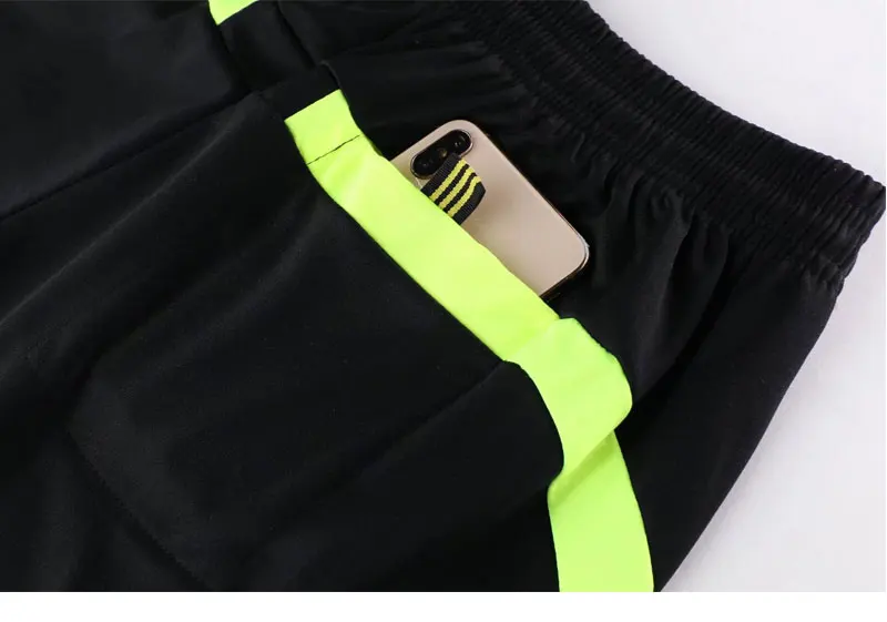 Men Referee Jersey Custom Wholesale Soccer Jersey Set Football Shirt Training Uniform Kit Card Pockets 100% Polyester Blank