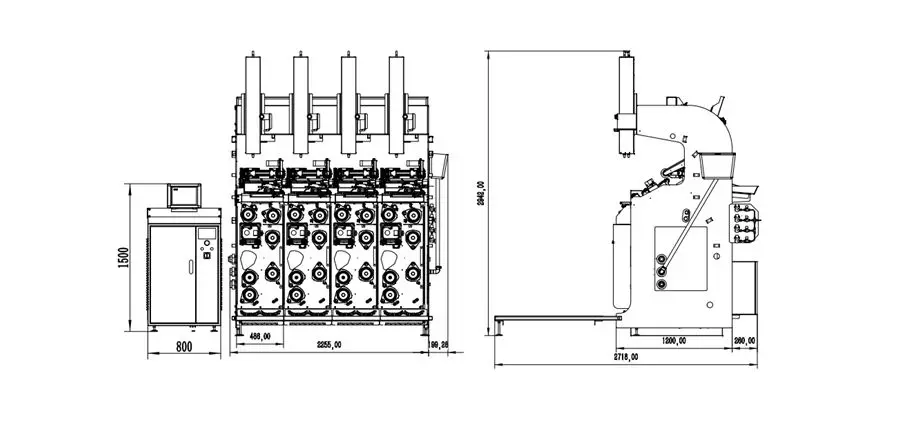 KC215C ATY Machine SSM Type air Texturing Machine POY Processing Winder