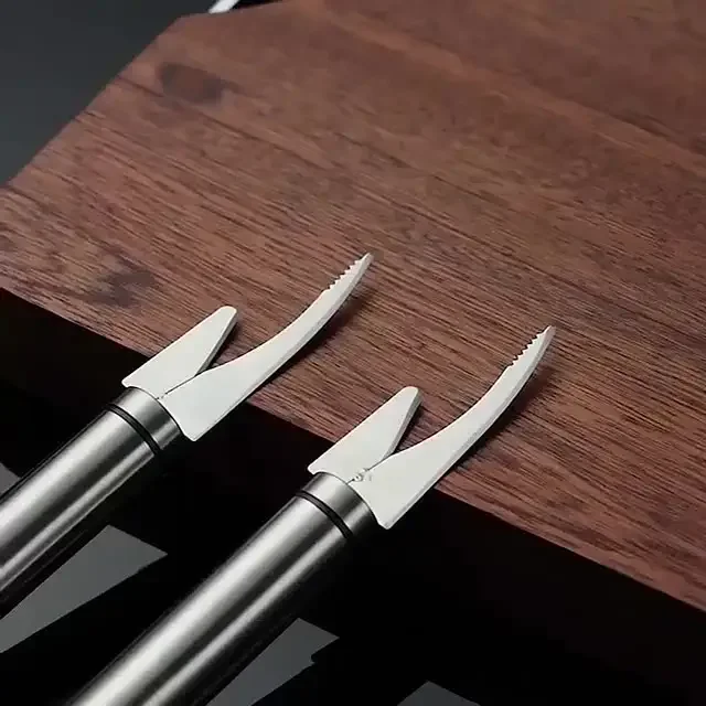 Остроконечный нож для креветок с двойной головкой многофункциональный рыбы