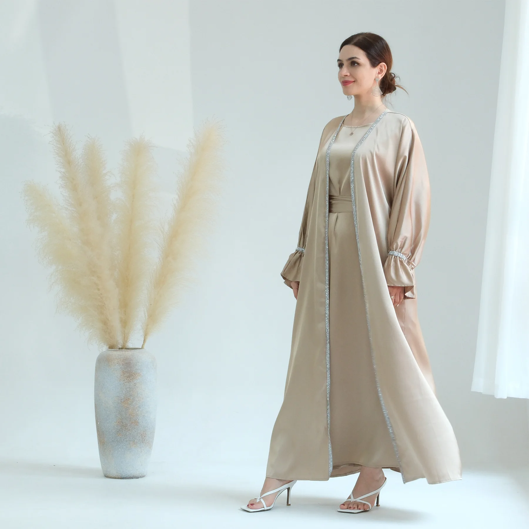 New Design Eid Dubai Islamic Elegant Luxury Modest Abaya Women Muslim ...
