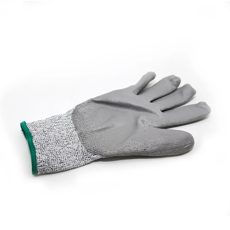 Grey Durable Cut Resistant Glove Pu Coating Is Acid-resistant Anti-cut Safety Welding Gloves