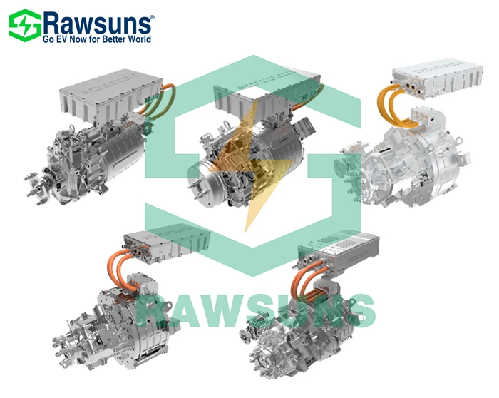 Rawsun EV Powertrain RAD2332 EV Conversion Kit PMSM AC Motor Passenger Bus Electric AC Motor Controller