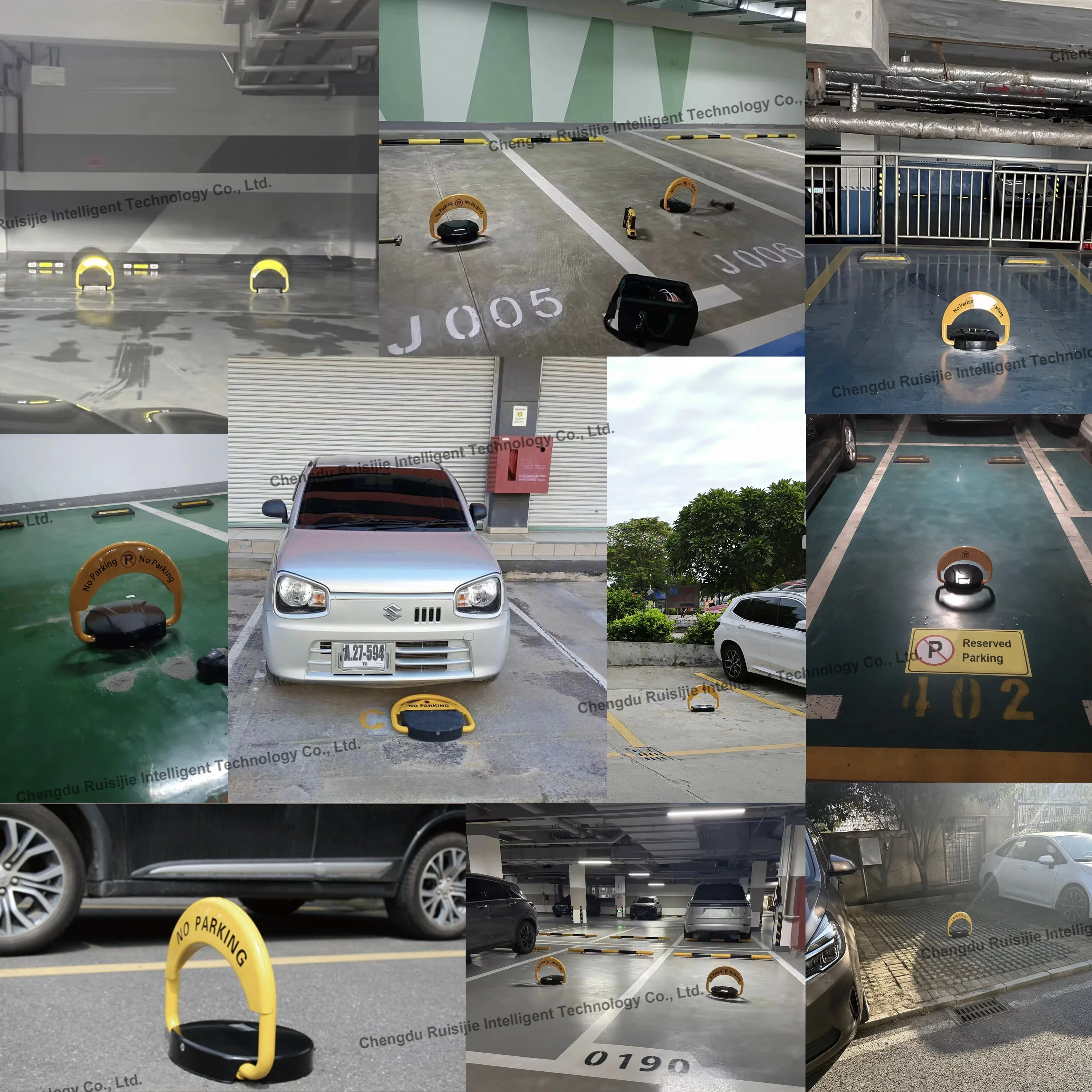 Eu Standard Remote Control Parking Lot Lock Car Parking Space Keeper Smart App Blue Tooth Control No Parking Lock