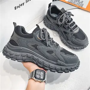 Fashion Thickened Sole Men's Trendy Sports Shoes Boys Wholesale Grey Ladies Footwear Girls New Design Women's Casual Sneakers