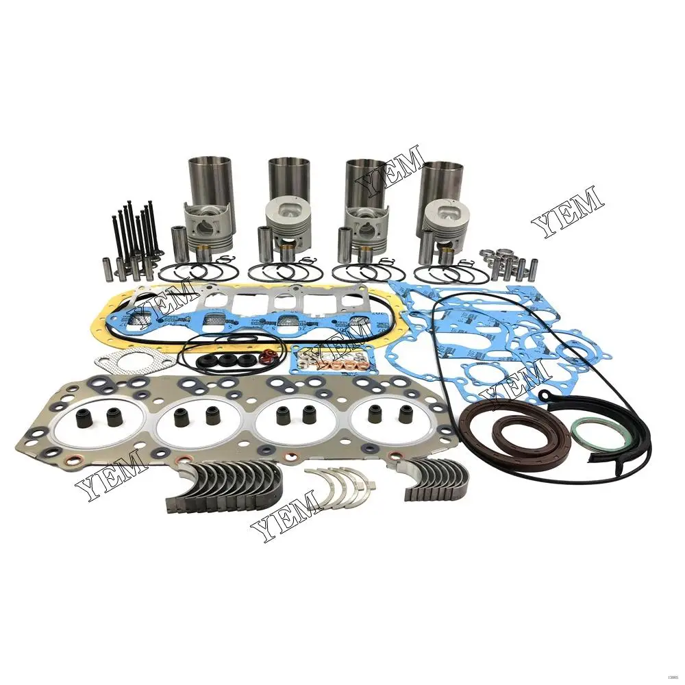 D201 Overhaul Rebuild Kit With Piston Rings Liner Bearing Valves Head Gasket Set for Isuzu