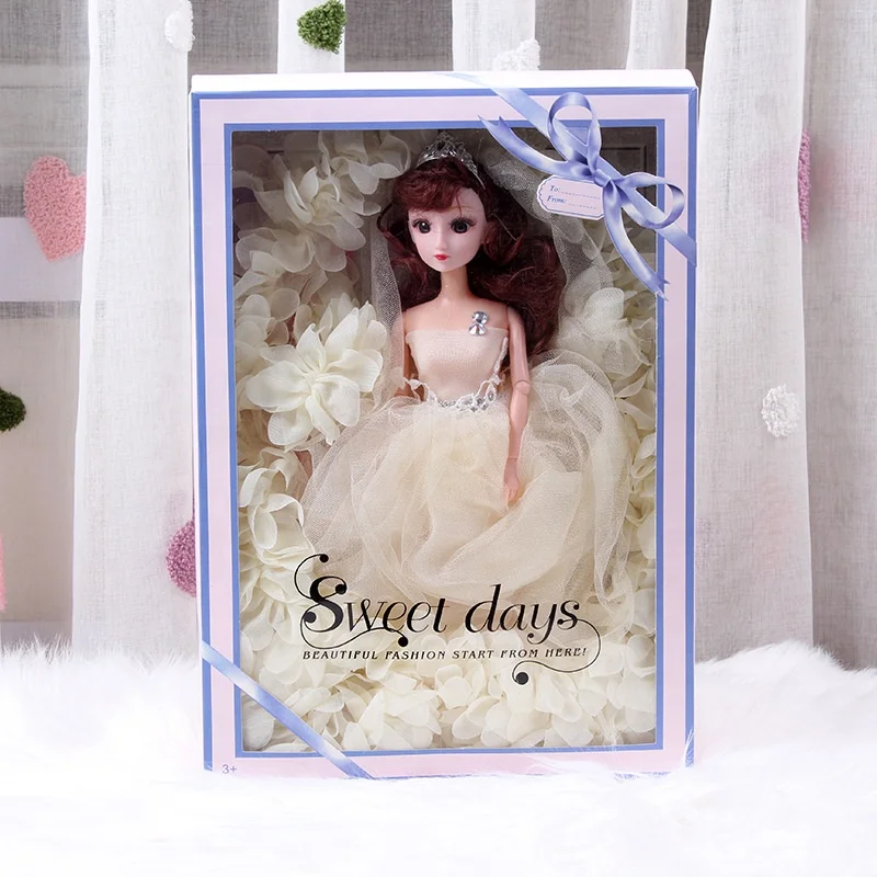 Хорошее качество Детские 45 см кукла свадебное платье играть модное принцессы моделирование куклы с одеждой обувь для девочек игрушки