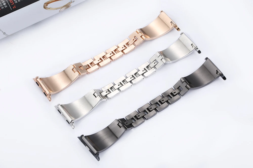 Luxury Metal Watch Band Replacement Fashion Strap for Apple Watch Series 6 SE 5 4 3 2 1 for iWatch 38 40 40 44 mm