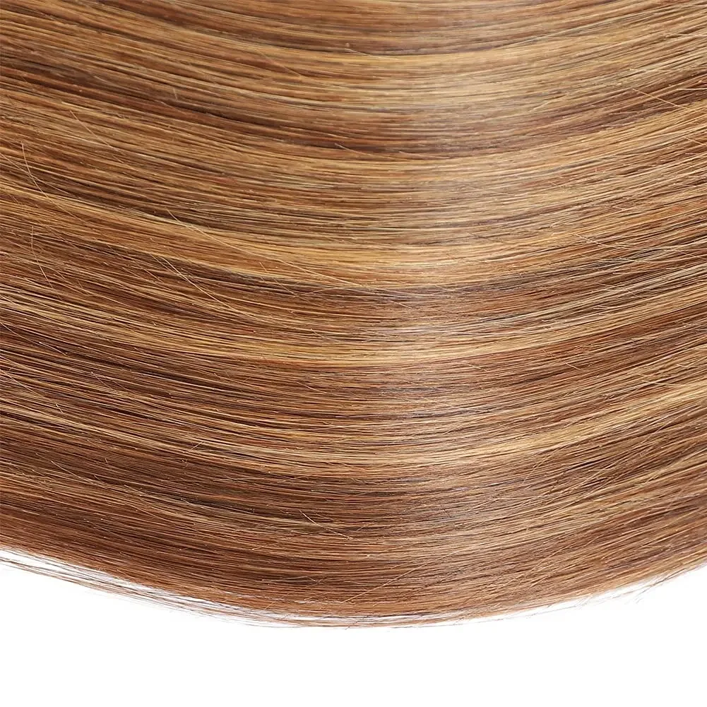 Brazilian Hair Bundles Straight Wave Human Hair 3 Bundles Remy Human Hair Weave Two Tone Light Brown Mix Blonde_voghion.com