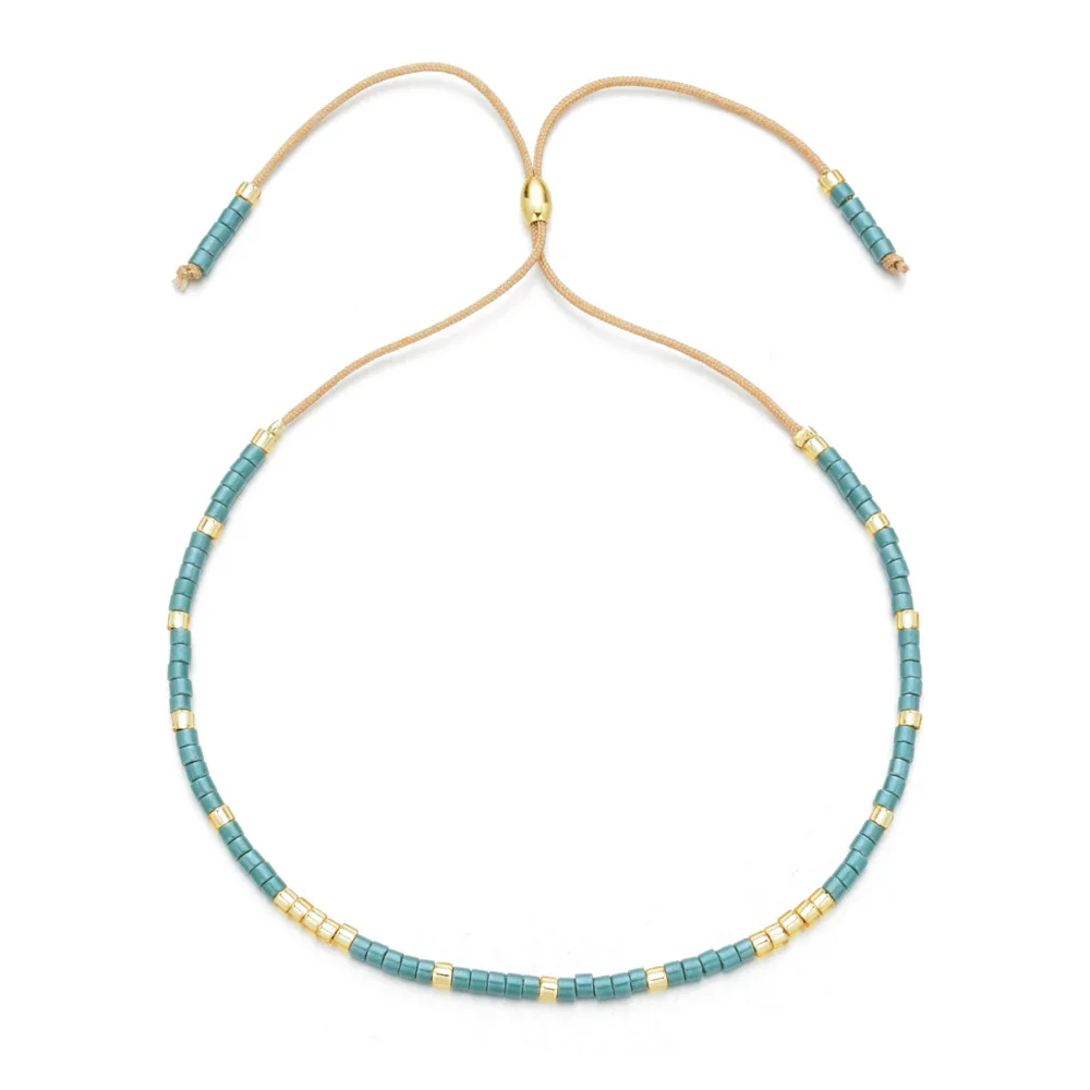 Japanese Cheap Cute Design Small Size Seed Beads Miyuki Handmade Macrame Adjustable Boho Bracelet Women