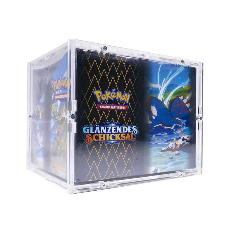 Acrylic Booster Box Display Case With Screw Assembly Magnetic Lid for Poke  Center Precious Collector Acrylic Box