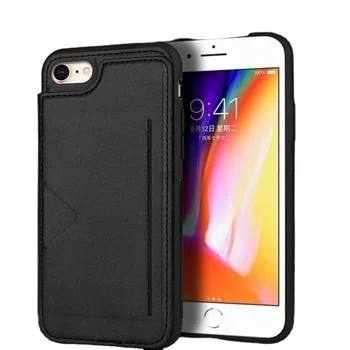 fashion Cell Phone Card Slots View Holder Cover Case for iPhone 13 Smart flip Back TPU Case anti-fall shockproof for se3 13