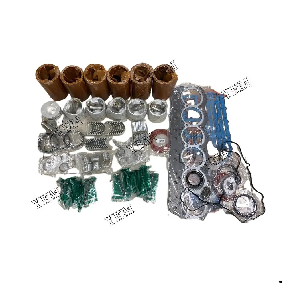 6D14 Engine Rebuild Kit With Cylinder Piston Rings Gasket Kit Engine Bearings Valve Kit for Mitsubishi