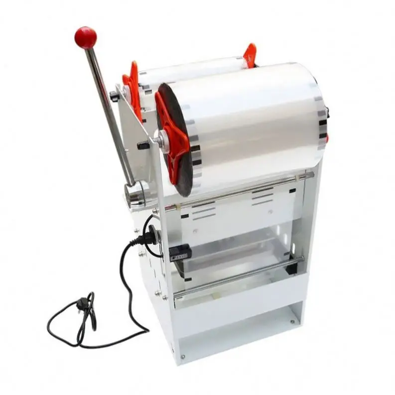 TEBAK Semi-automatic Tray Sealing Machine Trays Tofu Boxes Sealer Automatic Cup Sealer Milk Cup Sealing Machine