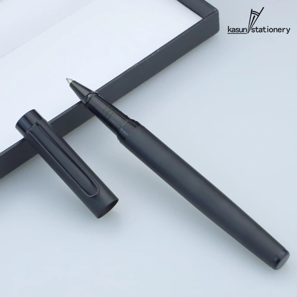 Роскошный матовый черный набор ручек для письма серебряные чернила-элегантный красивый подарок шариковый ежедневника блокнотов