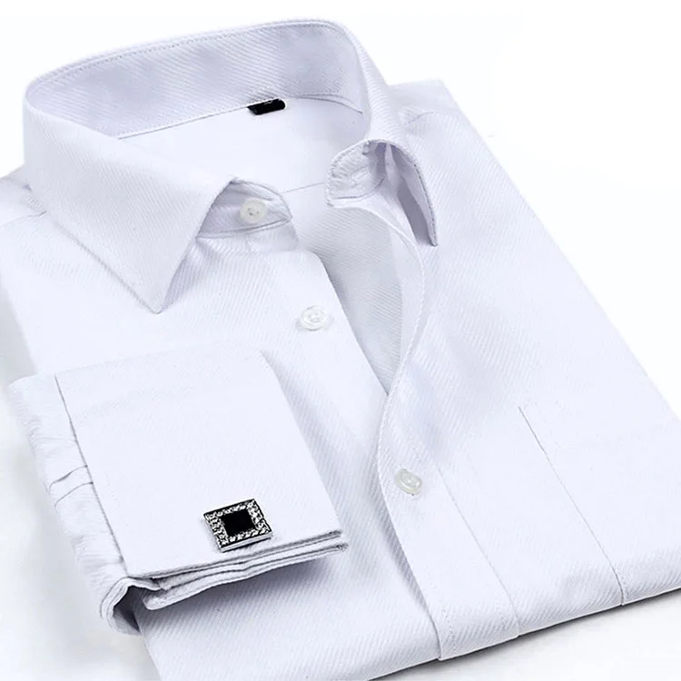 Business-Büro-Cardigan, Jacquard-Revers, Streifen, Twill-gewebte Langarm-Kleiderhemden für Herren mit Knöpfen651_voghion.com