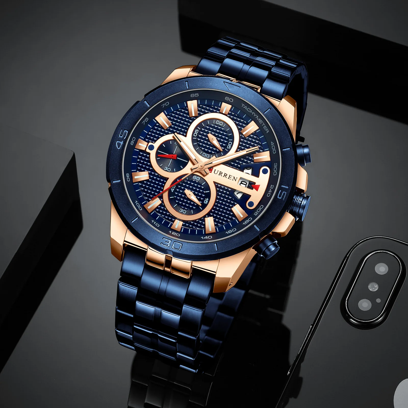 CURREN 8337 Watch Men - Stylish Stainless Steel Timepiece