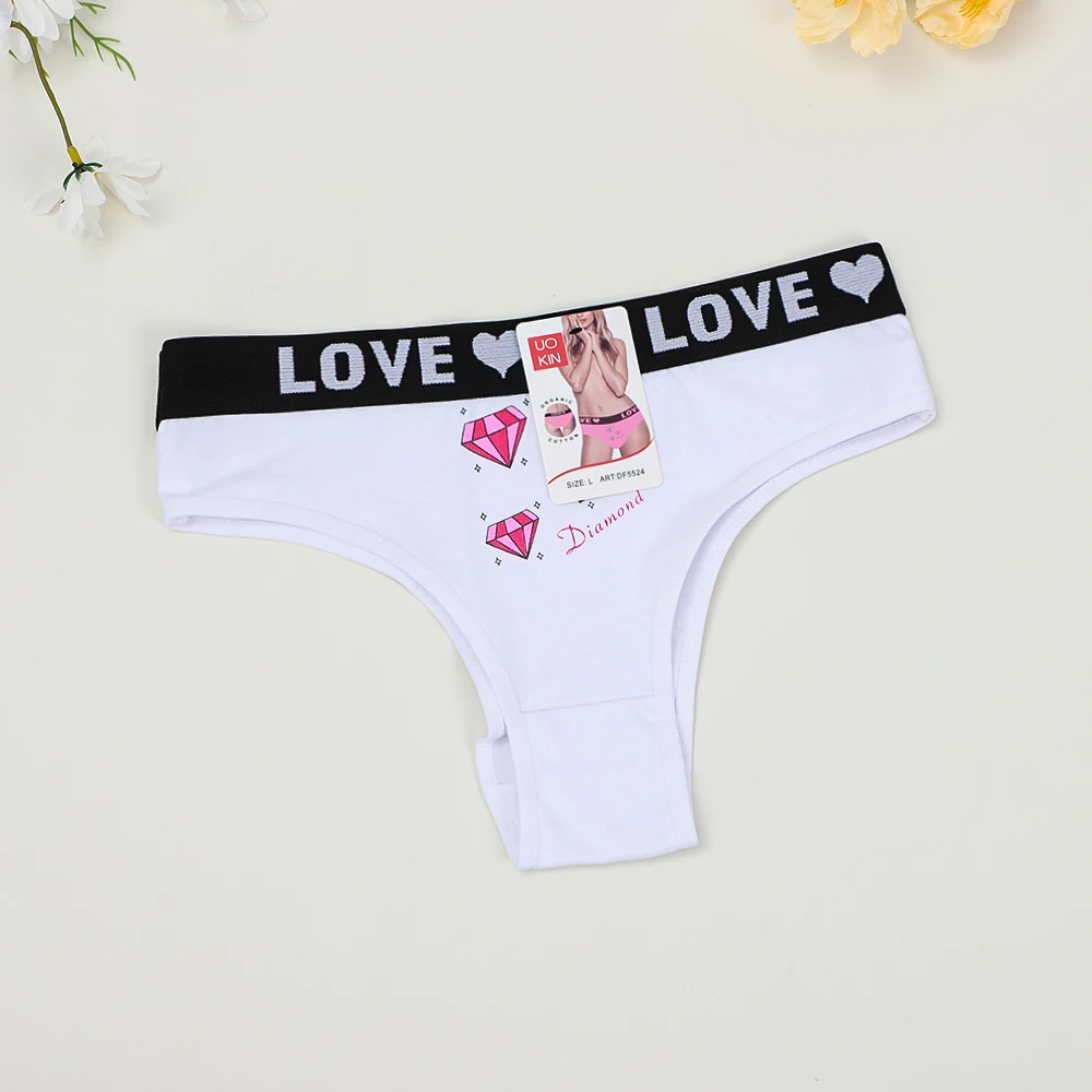 Wholesale School Teen Girls Low Waist Teen Panties 95% Cotton Double Crotch Brazilian Panty Tanga Underwear Dozen Pack 12pcs