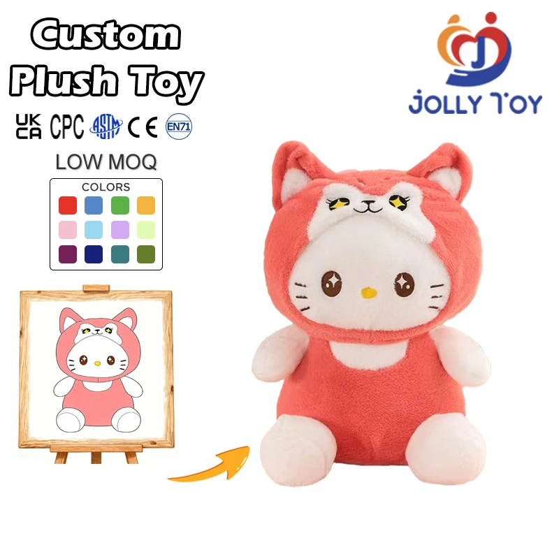 Custom Plush Toy Manufacturer Cute Cat Lamb Stuffed Animal Plushies Soft Plush Kids Gift Custom Made Plush Toys