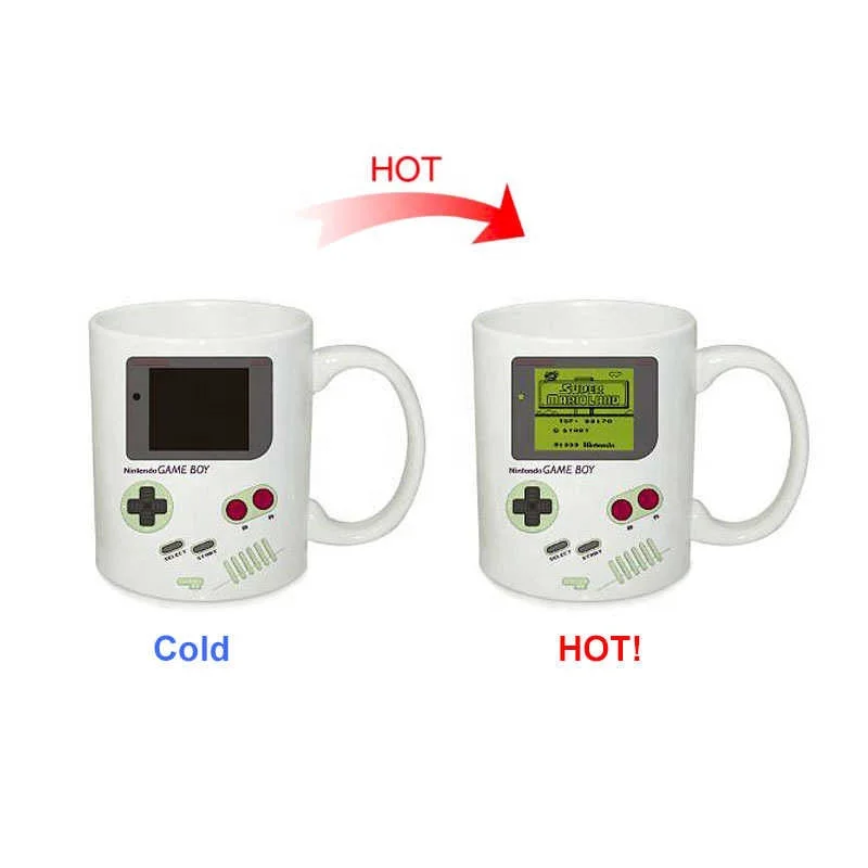 Creative Game Machine Magic Mug Temperature Color Changing Chameleon Cups Heat Sensitive Cup Coffee Tea Milk Mug for Gifts