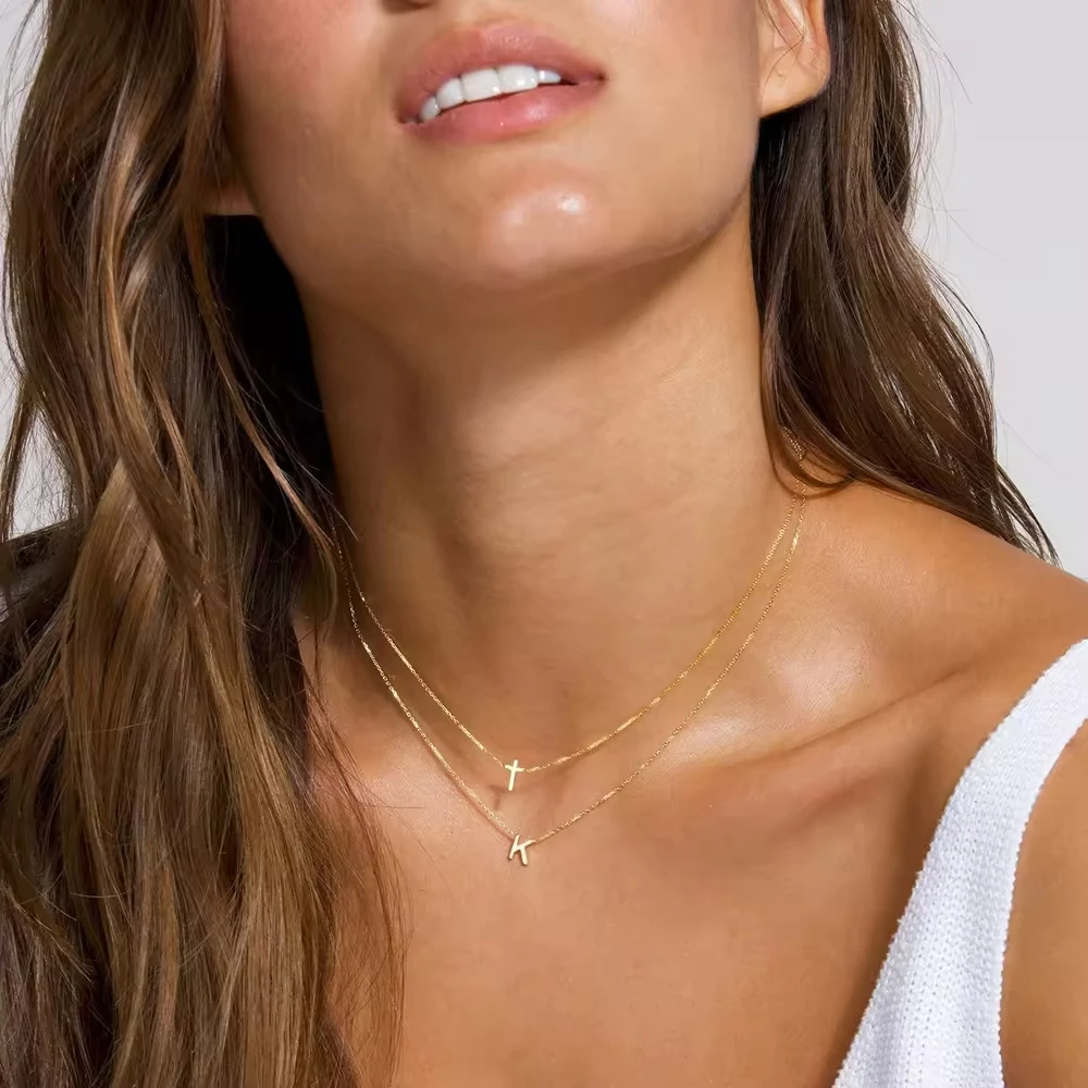 18K Gold Dainty Cross Pendant Necklace for Women