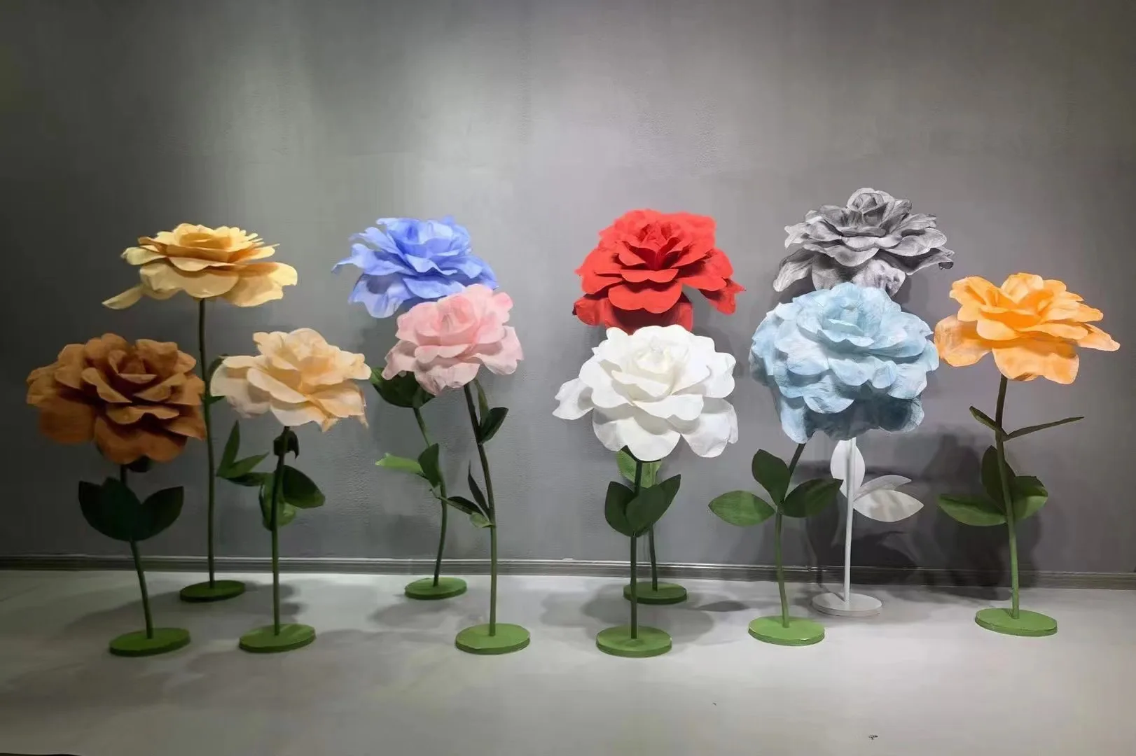 V48 Wedding Supplier Artificial Flowers Giant Flower Paper Flowers Hand