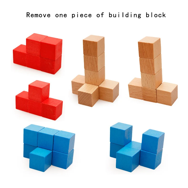 Variety Square Blocks Montessori Early Child Education Toys Collapses