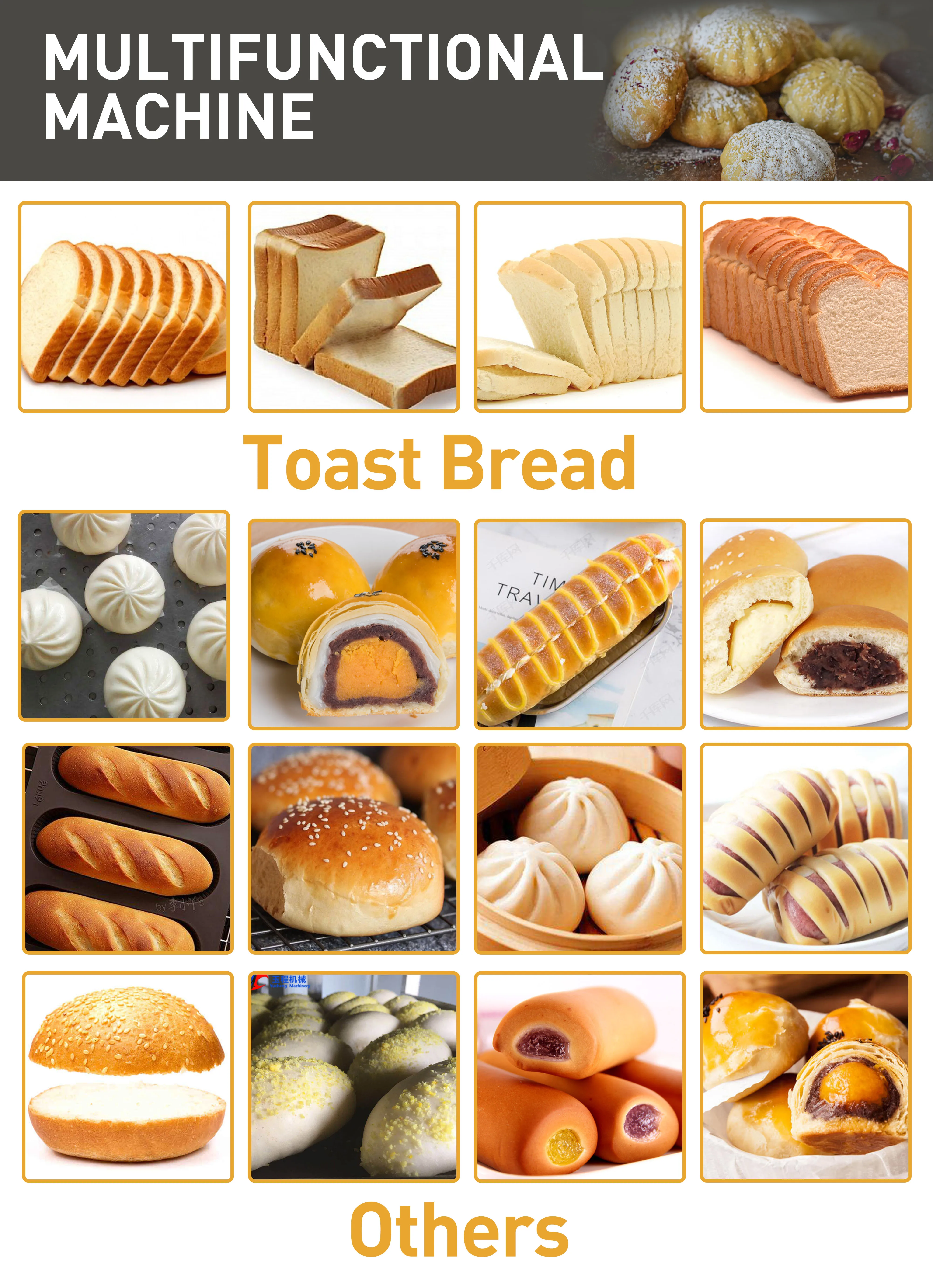 The latest style commercial toast bread making machine for sale details