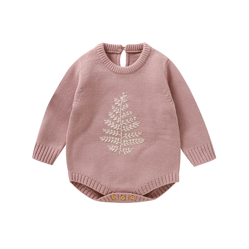 2023 Custom Mimixiong Baby Clothes Knitted Baby Rompers Long Sleeve Onesies Children Kids Clothing
