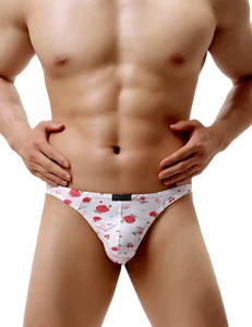 OEM Muscle Mature Men Thong in G Strings Custom Private Label Mens G String or Thong Cotton Printed Underwear