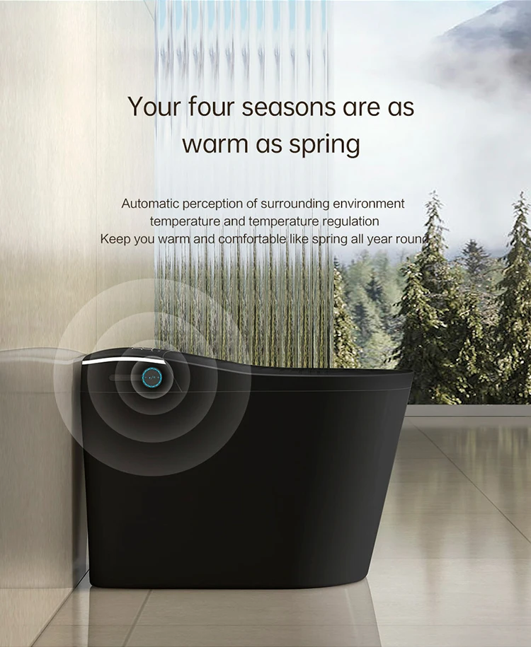 product high quality ceramic sanitary ware bathroom smart toilet black ceramic automatic electronic control bidet wc intelligent toilet-17