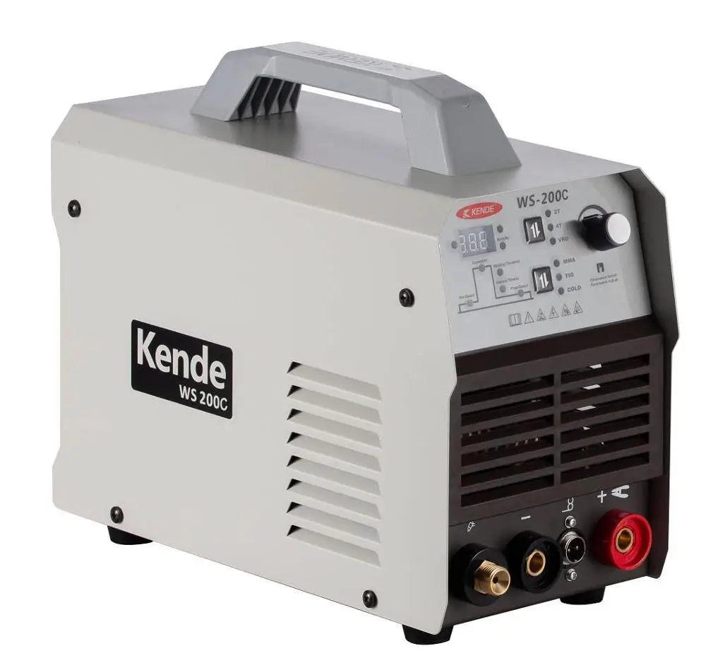 KENDE Smart Control IGBT Inverter DC TIG Welder with DC Motor New Stainless Steel Cold Welder TIG 200C