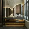 Half Moon Bathroom Mirror