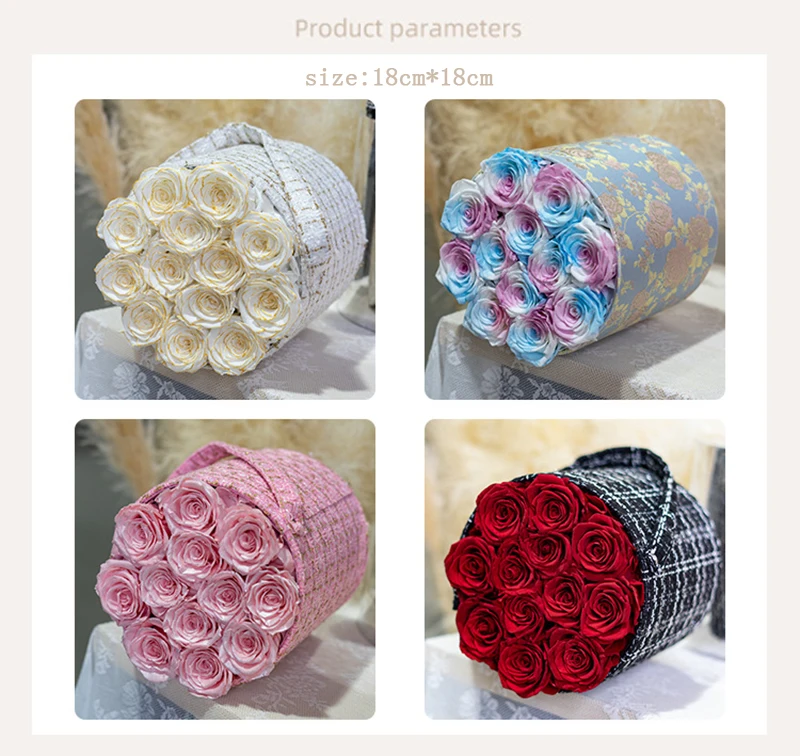 product forever roses in a round box preserved rose bouquet eternal flower valentines mothers day anniversary birthday flowers-56