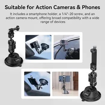 Smallrig Suction Cup Mount for Gopro with Anti-Twist Pin, Metal Windshield Car Mount Outside, Dash Mount for Vlogging - 4275 detail image