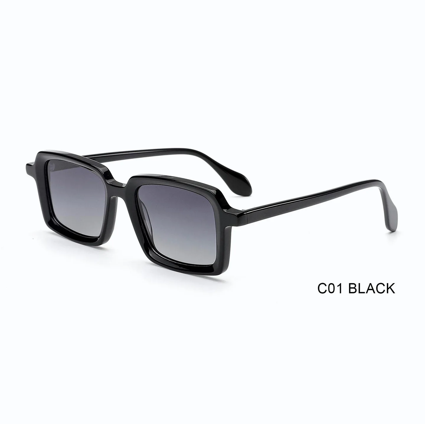 Polarized Logo Retro Glasses China Vintage Wholesale Acetate Fashion Customized Luxury Acetate Small Square Sunglasses
