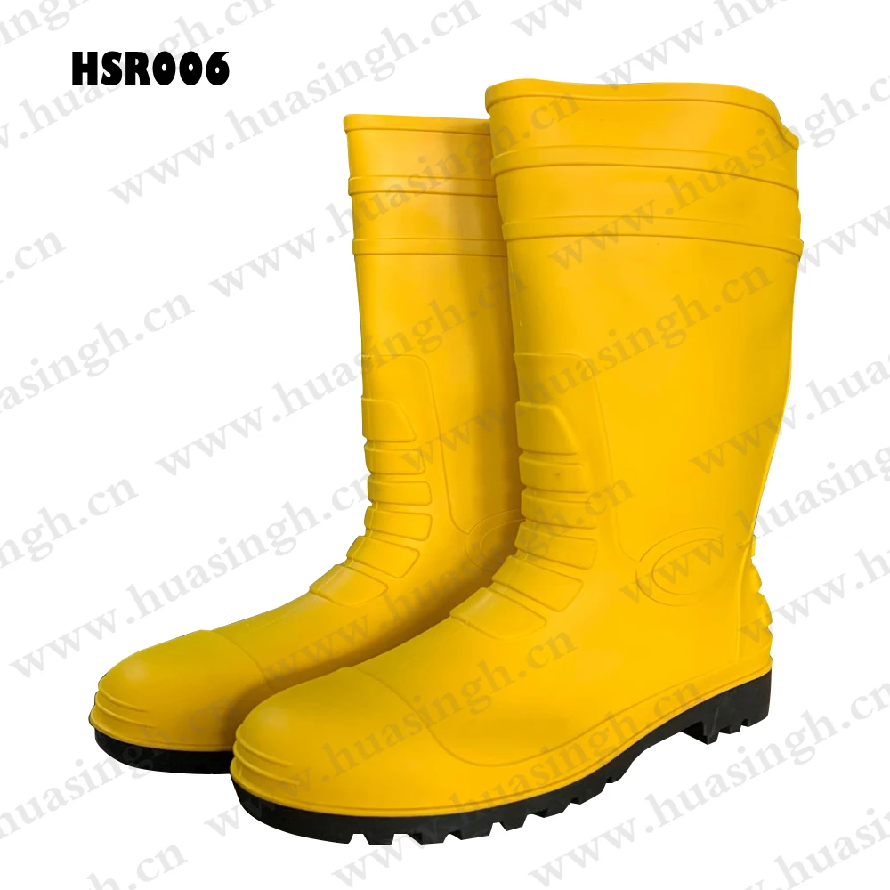 LXG,long Tube Low MOQ Factory Cheap Price Rain Boots Industrial Safety Protective Anti-puncture PVC Gumboots HSR006