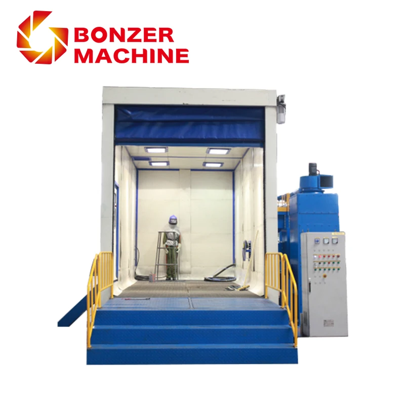 Sand/Shot/Abrasive/Pillet Blasting Booth/Room/Chamber/Equipment with Shot Recovery System and Dust Filter System