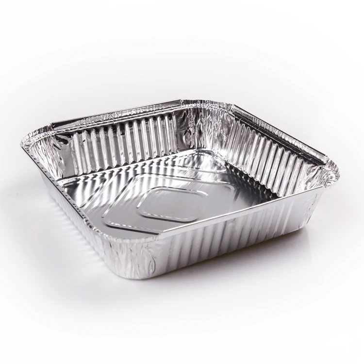 product wholesale high quality tia za41 10 inch square box microwave applicable collapsible food storage food grade foil containers-5
