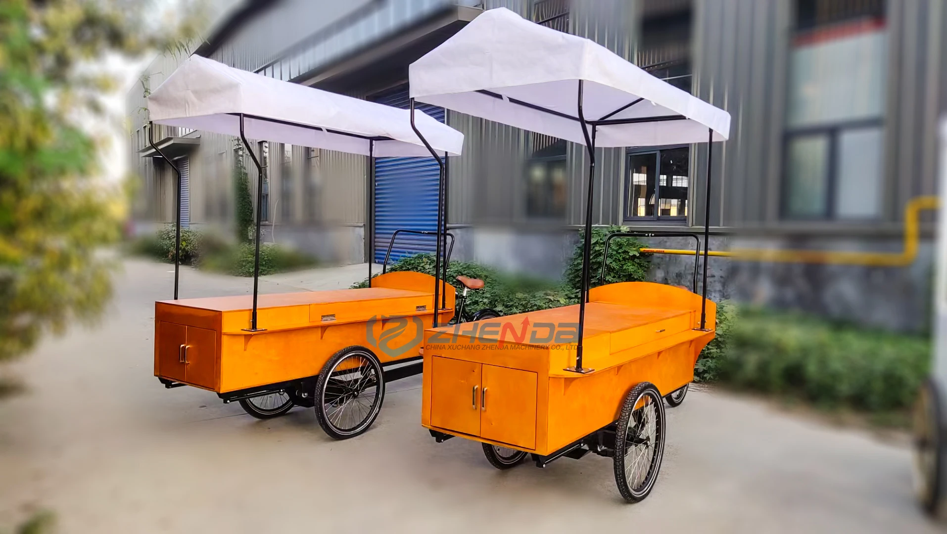 Carretto Di Hot Dog Al Mercato All'aperto Con Vari Tipi Di Salsicce E Panini Per L'acquisto