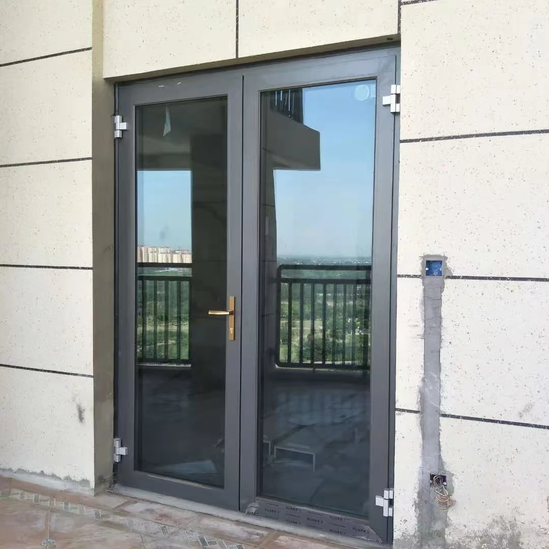 Minglei Top Quality Patio Exterior Casement Door Aluminium Pivot French Entry Door Double Glazed Aluminum Double Casement Door manufacture